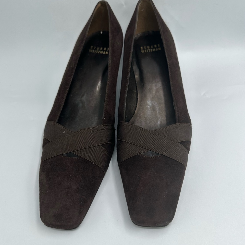 Stuart Weitman Brown Suede Women Shoe Size 8M